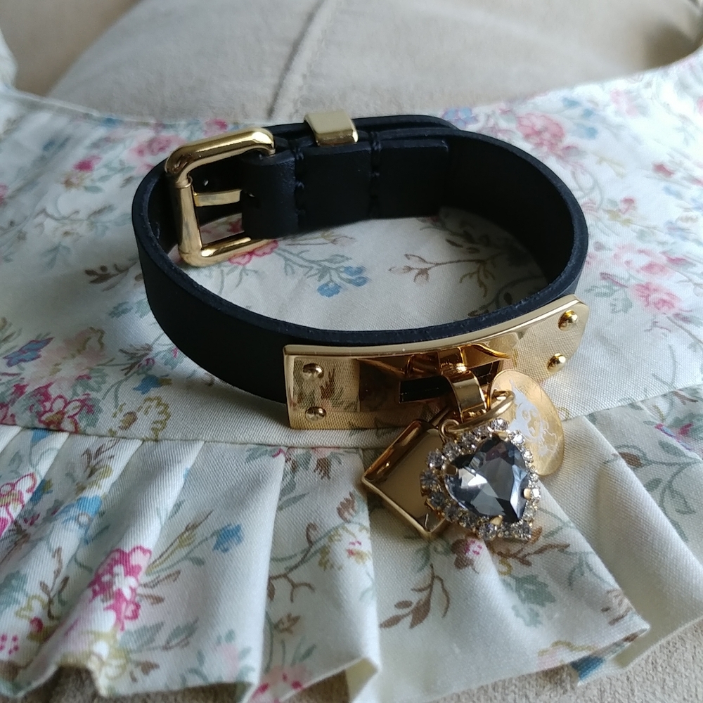 RoseMarie Seoir x Sanrio Kuromi leather bracelet cuff